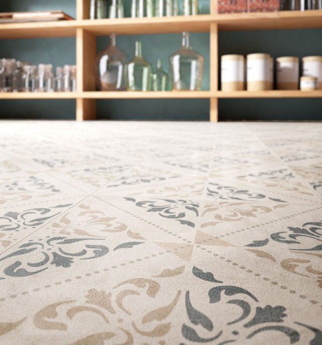 Retro Tapestry Floor Closeup